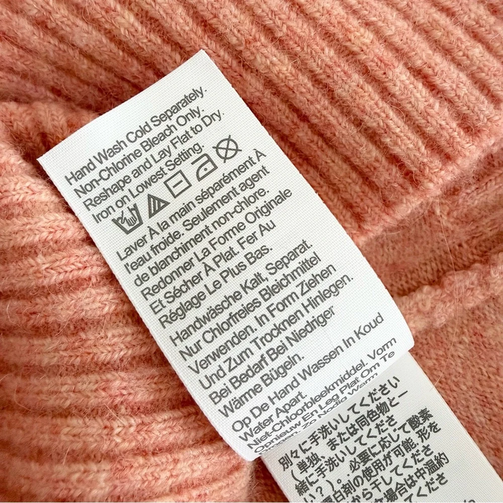 J. Crew Collared V-Neck Sweater in Supersoft Yarn Coral Pink Size Small NWT